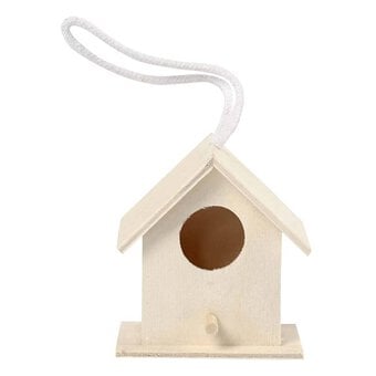 Mini Wooden Bird House 6cm image number 2