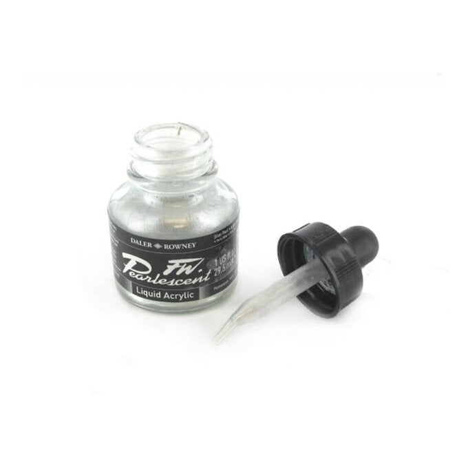 Daler-Rowney Silver Pearl FW Pearlescent Liquid Acrylic 29.5ml image number 1