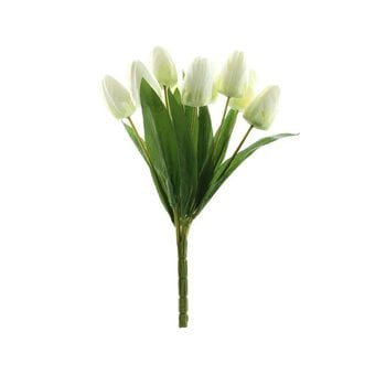 White Tulip Bouquet 40cm
