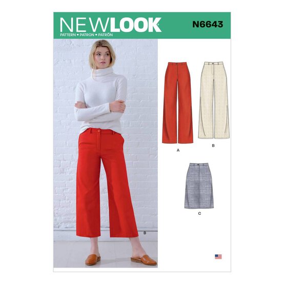 New Look Women&rsquo;s Trousers and Skirt Sewing Pattern N6643 image number 1
