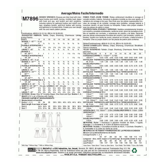 McCall's Women's Dresses Sewing Pattern M7896 (A5 6-14) image number 2