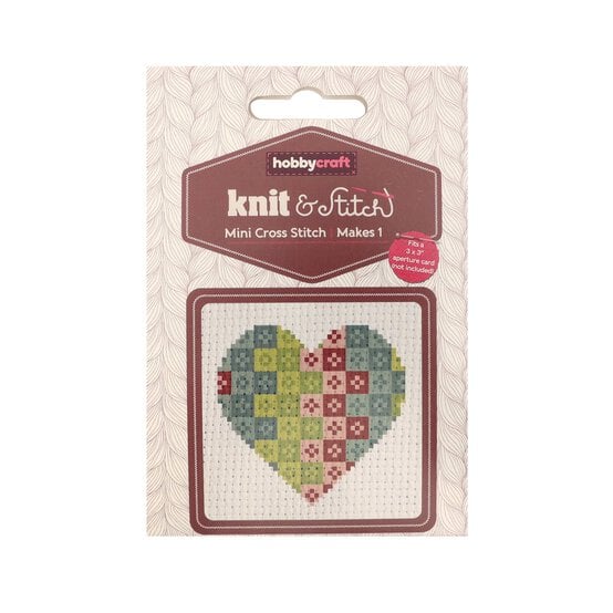 Mini Quilted Heart Cross Stitch Kit image number 4
