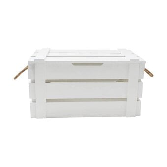 White Hamper Crate 42cm x 24cm x 22cm image number 2