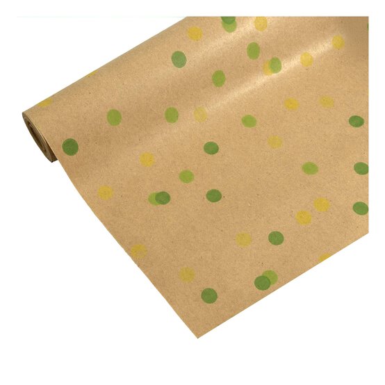 Assorted Polka Dot Kraft Paper Roll 70cm x 9m image number 1