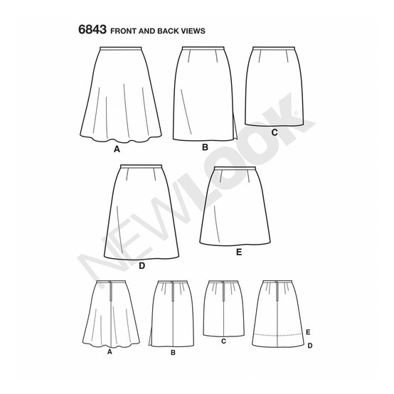 New Look Women’s Skirt Sewing Pattern 6843 image number 3