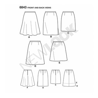 New Look Women’s Skirt Sewing Pattern 6843 image number 3