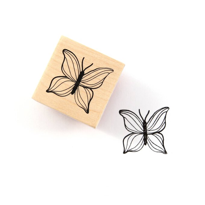 Butterfly Wooden Stamp 3.8cm x 3.8cm image number 1
