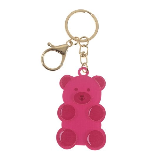 Pink Teddy Keyring image number 1