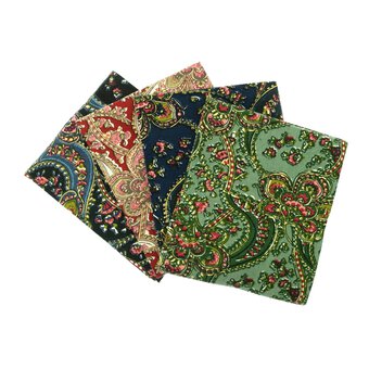 Multi Paisley Cotton Fat Quarters 4 Pack