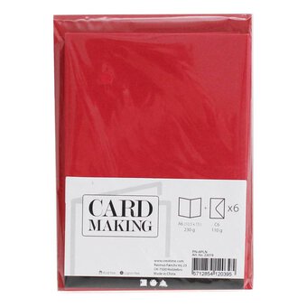Red Cards and Envelopes A6 6 Pack image number 2