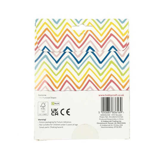 Decorate Your Own Woodland Animal Wooden Shapes 9 Pack image number 6