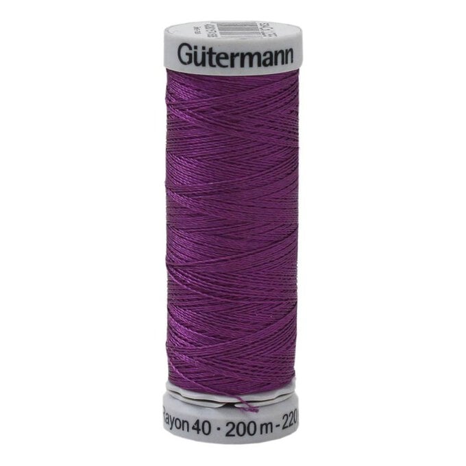 Gutermann Purple Sulky Rayon 40 Weight Thread 200m (1255) image number 1