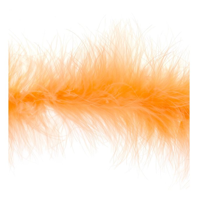 Peach Luxury Marabou Trim by the Metre image number 1