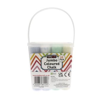 Jumbo Coloured Chalks 12 Pack 