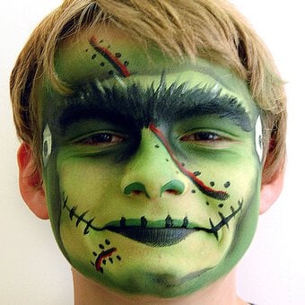 Frankenstein Face Paint Tutorial