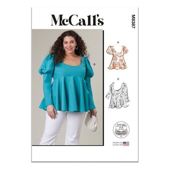 McCall's Women's Tops  Sewing Pattern M8387 (W2 20W-28W)