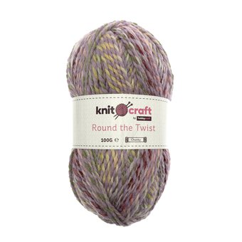 Knitcraft Purple Mix Round the Twist 100g