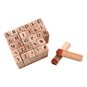 Elegant Mini Alphabet Wooden Stamp Set 30 Pieces image number 1