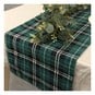 Green Tartan Printed Table Runner 33cm x 1.8m image number 1