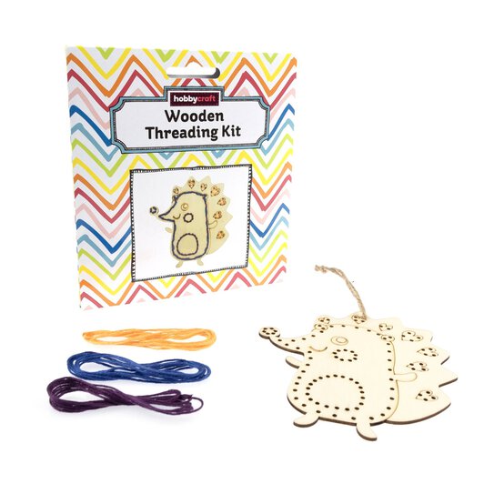 Hedgehog Wooden Threading Kit image number 1