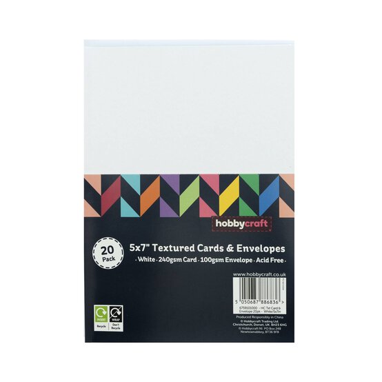 White Textured Cards 5 x 7 Inches 20 Pack image number 6