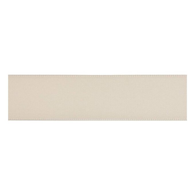 Ivory Double-Faced Satin Ribbon 12mm x 5m image number 1