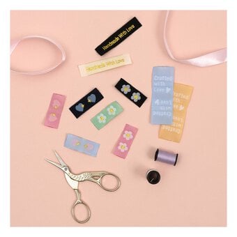 Heart Woven Labels 20 Pack