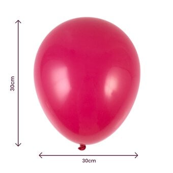 Bright Pink Latex Balloons 10 Pack image number 2