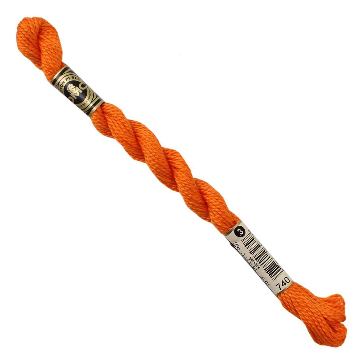 DMC Orange Pearl Cotton Thread Size 3 15m (740) | Hobbycraft