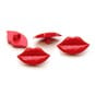 Hemline Red Lips Buttons 4 Pack image number 1