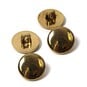 Hemline Gold Metal Blazer Button 4 Pack image number 1