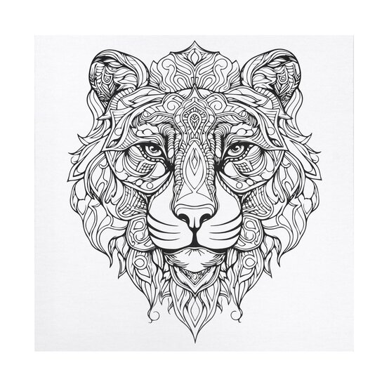 Tiger Colour-in Canvas image number 1