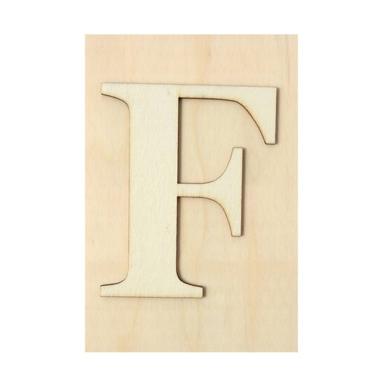 Wooden Letter F Plaque 10cm x 15cm image number 1