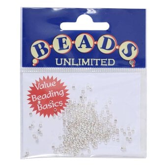 Beads Unlimited Silver Plated Crimps 2mm 250 Pack