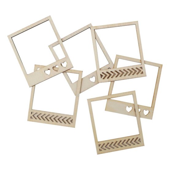 Wooden Photo Frame Embellishments 12 Pack