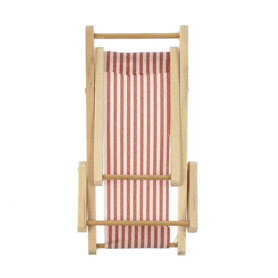 Doll&rsquo;s House Red Striped Deckchair image number 3