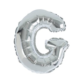 Silver Foil Letter G Balloon