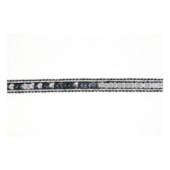 Black and Silver Metallic-Edged Sequin Trim by the Metre image number 2