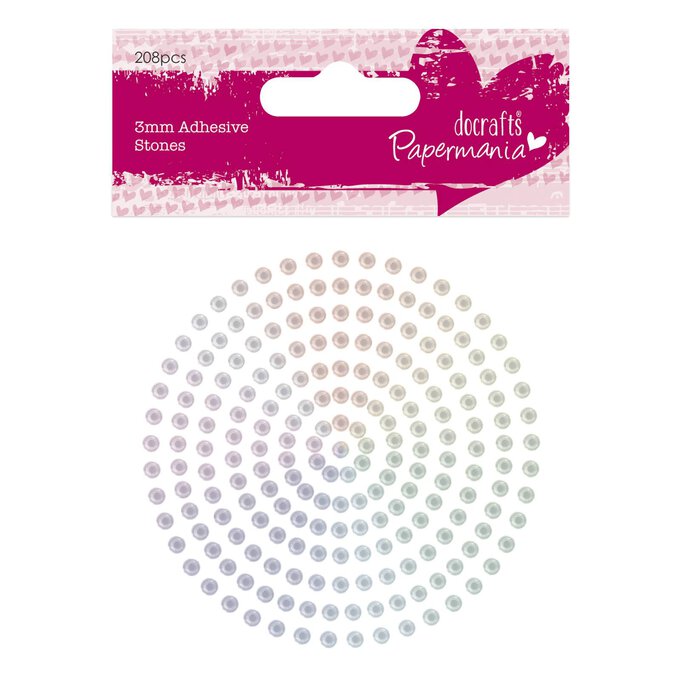 Papermania Iridescent Adhesive Stones 206 Pack image number 1