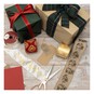 White Merry Christmas Wire Edge Printed Ribbon 63mm x 3m image number 2