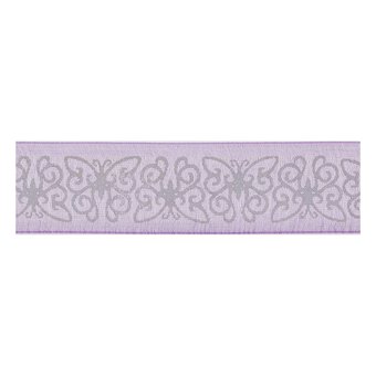 Purple Butterfly Organdie Ribbon 25mm x 3m