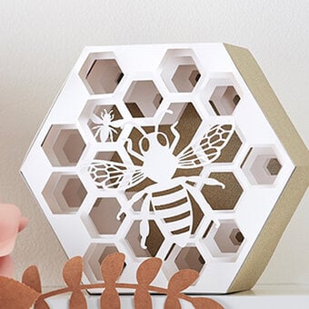 How to Make a Bee Papercut Shadow Box