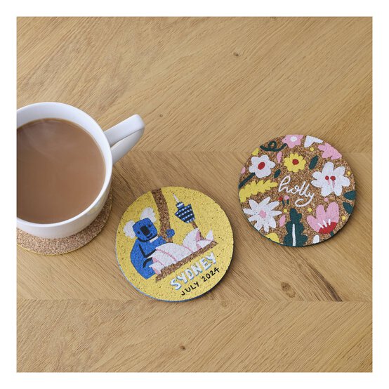 Round Cork Coasters 4 Pack image number 2