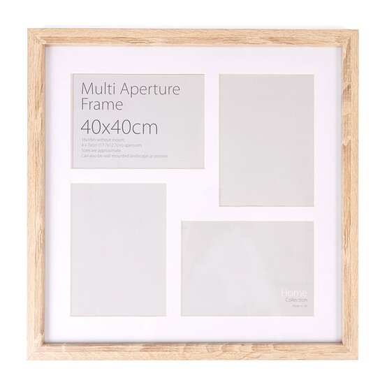 Light Oak Multi Aperture Frame 40cm x 40cm image number 1