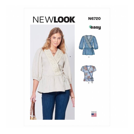 New Look Women's Top Sewing Pattern 6720 (6-18) image number 1