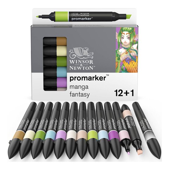 Winsor & Newton Manga Fantasy Promarkers 12 Pack image number 4
