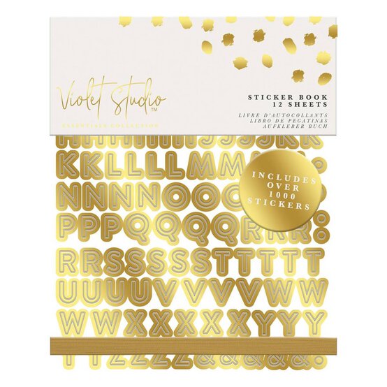 Violet Studio Alphabet and Number Sticker Book 1400 Pieces image number 1