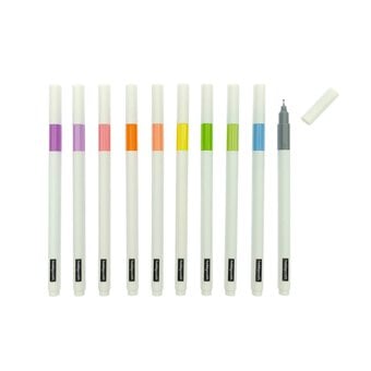 Pastel Coloured Fineliners 10 Pack