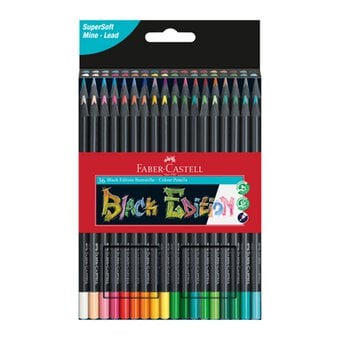 Faber-Castell Assorted Black Edition Colour Pencils 36 Pack 