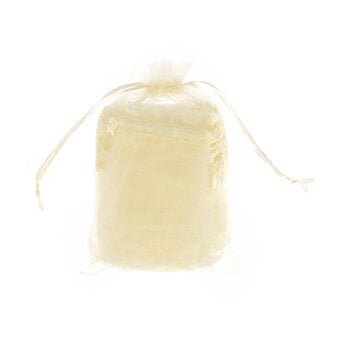 Ivory Organza Bags 50 Pack image number 4